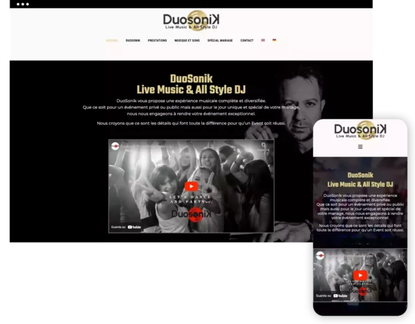 capture du site web duosonik