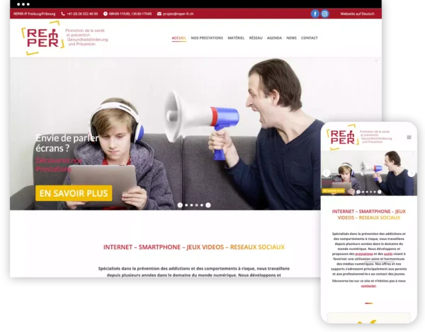 création du site web prévention écrans