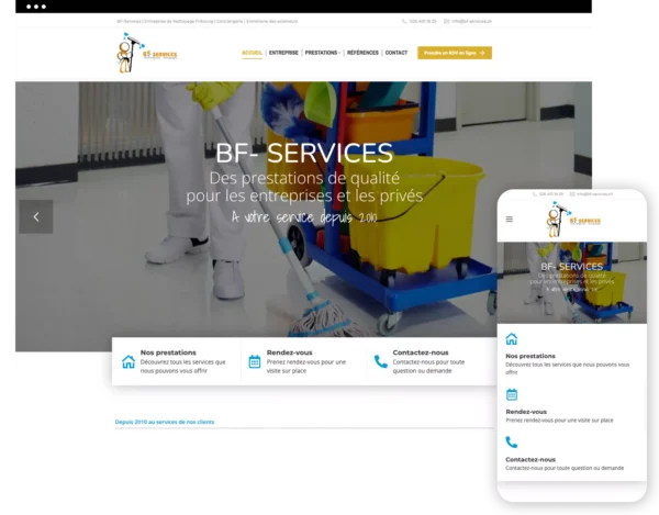 Création et relooking du site bf-services.ch