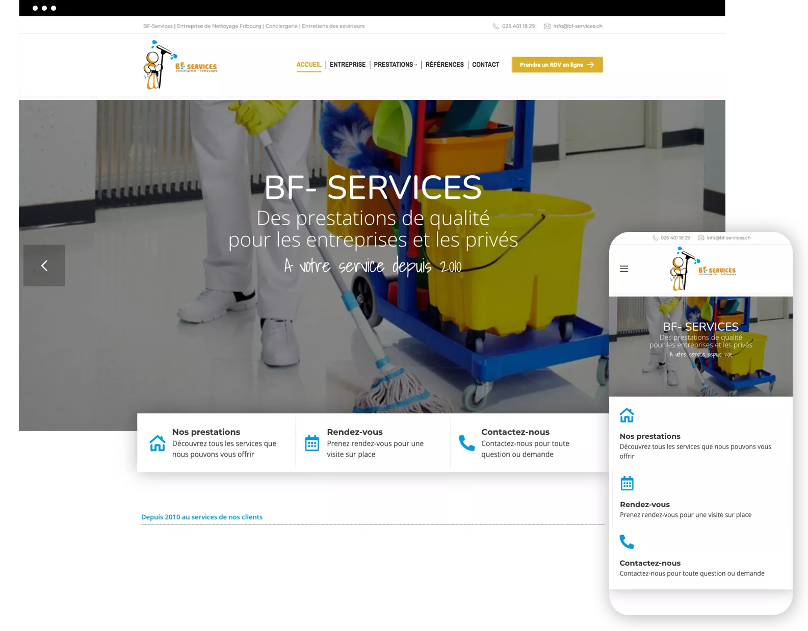 Création et relooking du site bf-services.ch