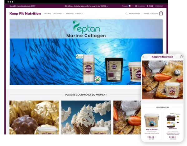 création site internet keepfitnutrition