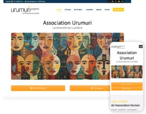 Capture d'écran du site internet de l'association Urumuri